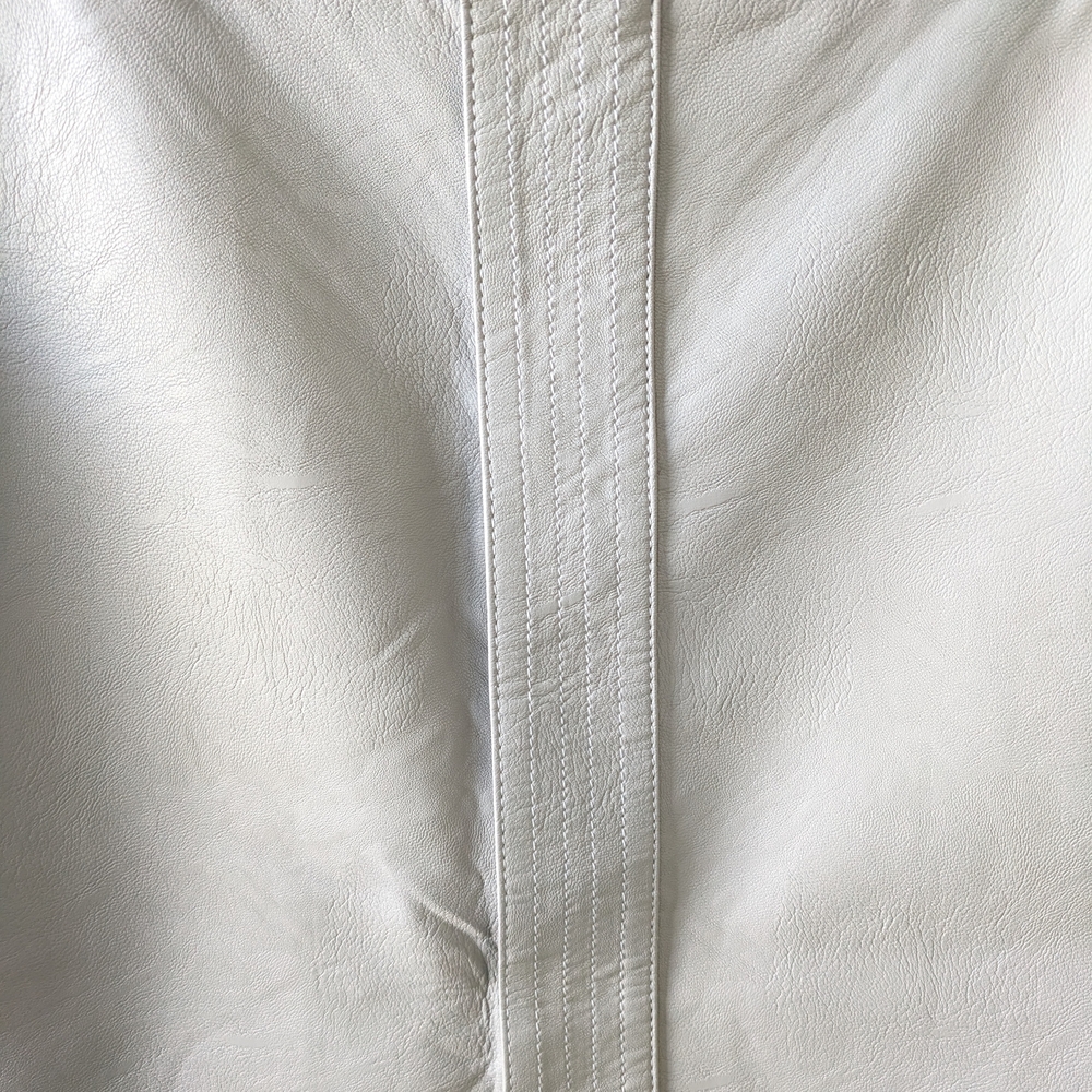 Stella McCartney Light Gray Faux Leather Midi Skirt - Picture 2 of 16